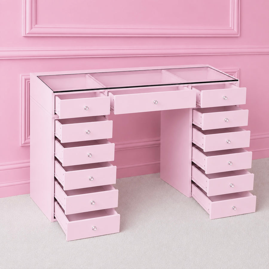 Pink vanity