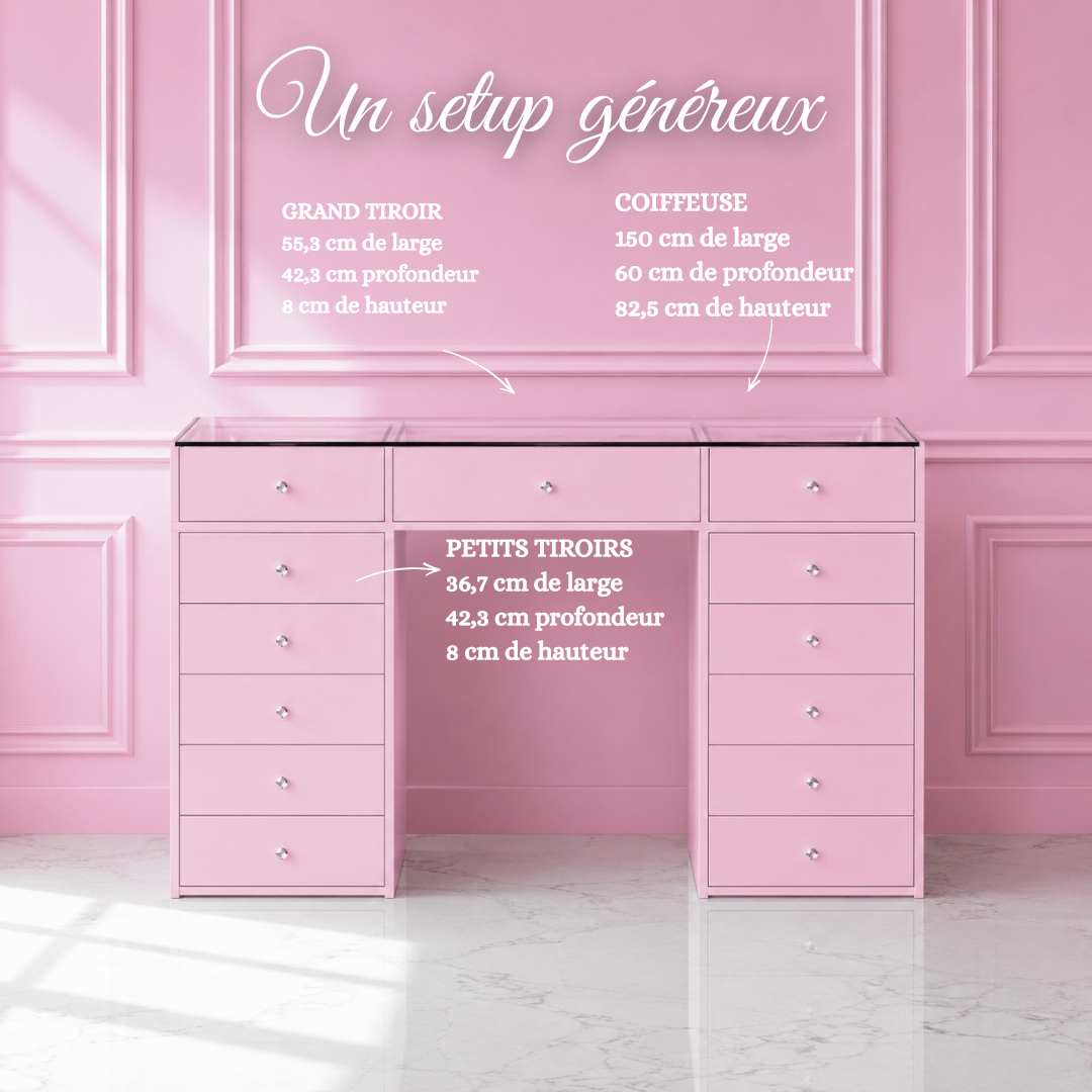 Pink vanity