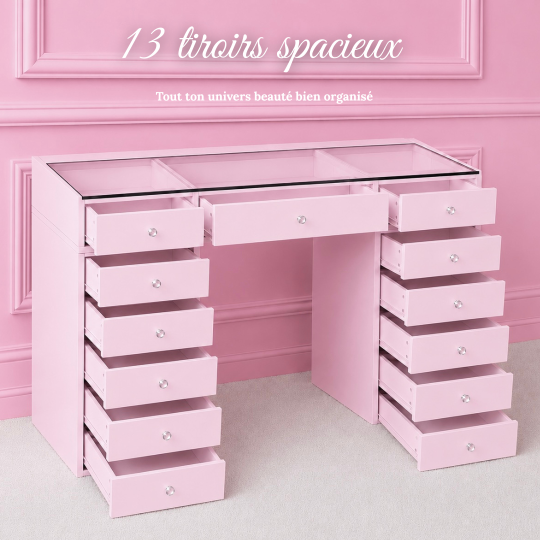 Pink vanity