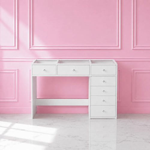 Coiffeuse Baby - coiffeuse blanche 7 tiroirs